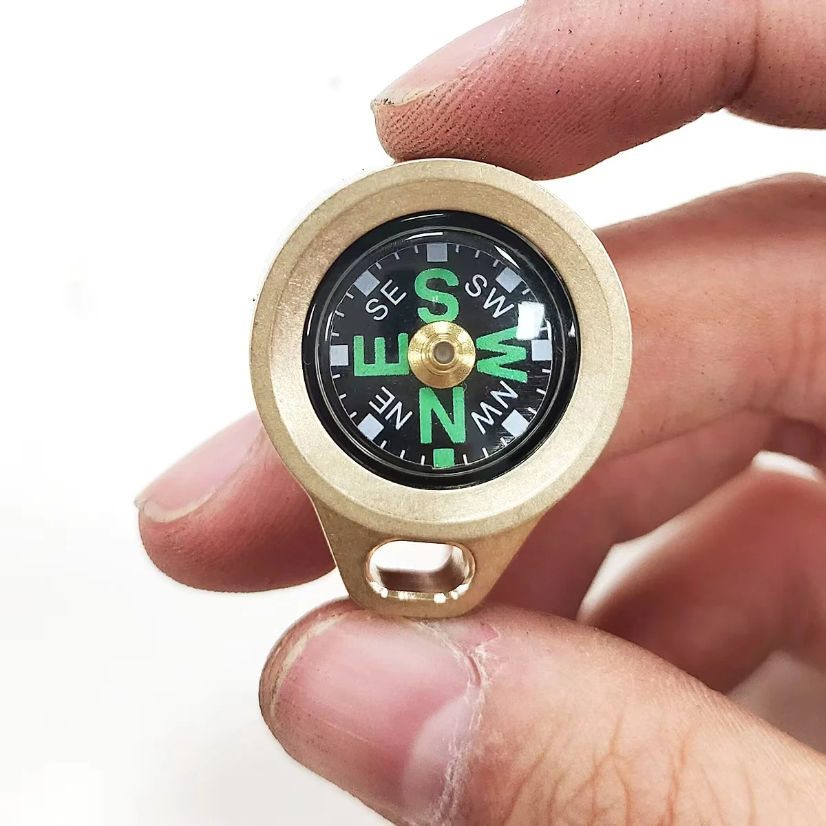 Outdoors Emergency Survival EDC Camping Hiking Pocket Brass Compass Portable Compass Navigation for Outdoor Act Keychain whistle keychain tactical keychain keychain tool keychain charm