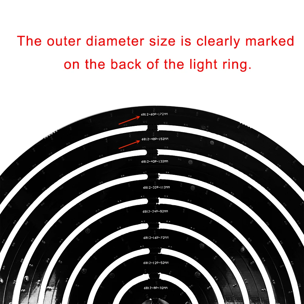 DC12V Led Pixel Ring 5050 RGB Round Arduino Individually Addressable Module 60/88/93/148/181/241 LEDs Dream Color Strip Light led strip light led modules led module