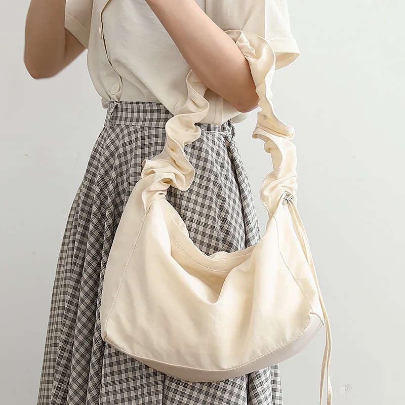 Canvas Shopping Bag High Capacity Women's Crossbody Bag Female Reusable Casual Lightweight Shopper Shoulder Handbags Big Tote
