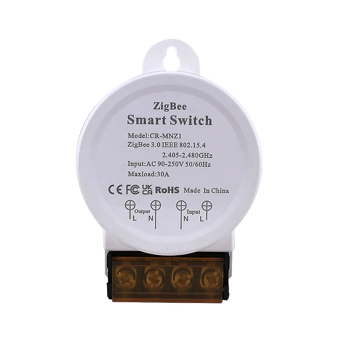 

Монитор питания ZigBee, переключатель с высокой мощностью 30 А, умное управление с помощью приложения Tuya Smart Life, Alexa, Google Assistant, Голосовое управление (белый)