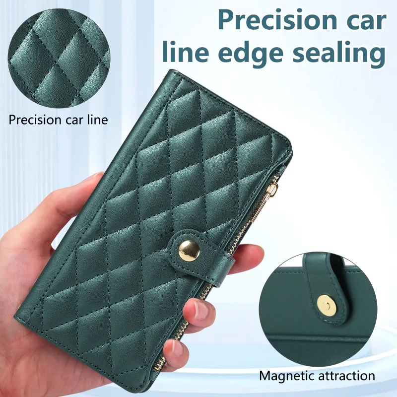 Luxurious Crossbody Leather Phone Case & Wallet Cover