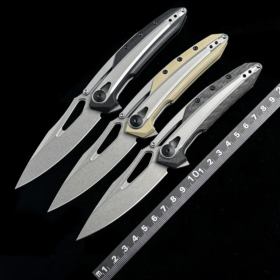 

ZT 0990 Flipper Knife 3.25 "CPM-20CV Blade, Carbon Fiber Handles Outdoor Camping Hunting Pocket EDC Tool zt0990 Knife