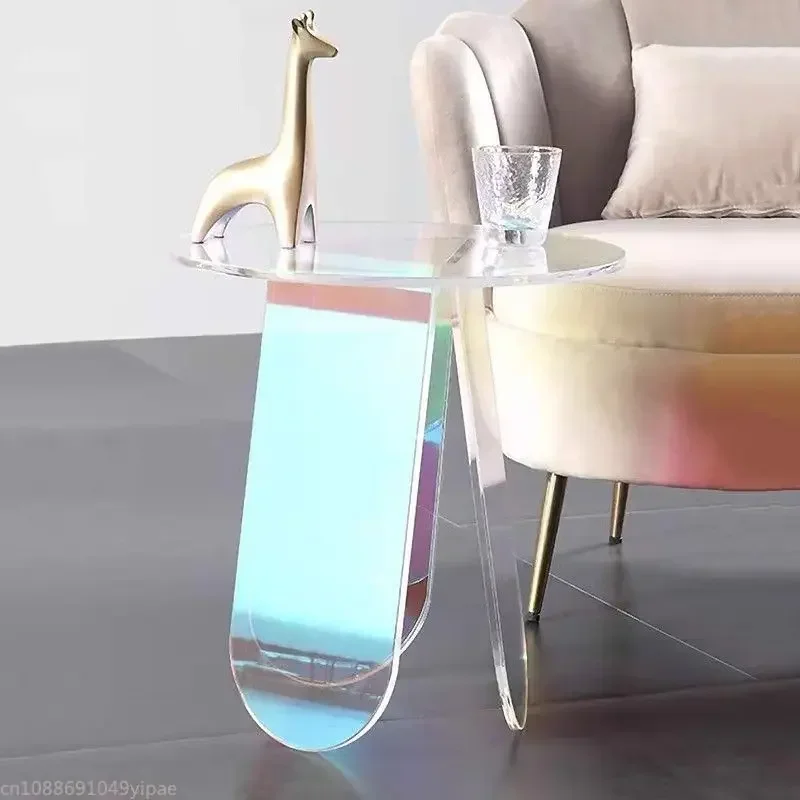 Acrylic Rainbow Coffee Table Modern Simple Living Room Balcony Storage