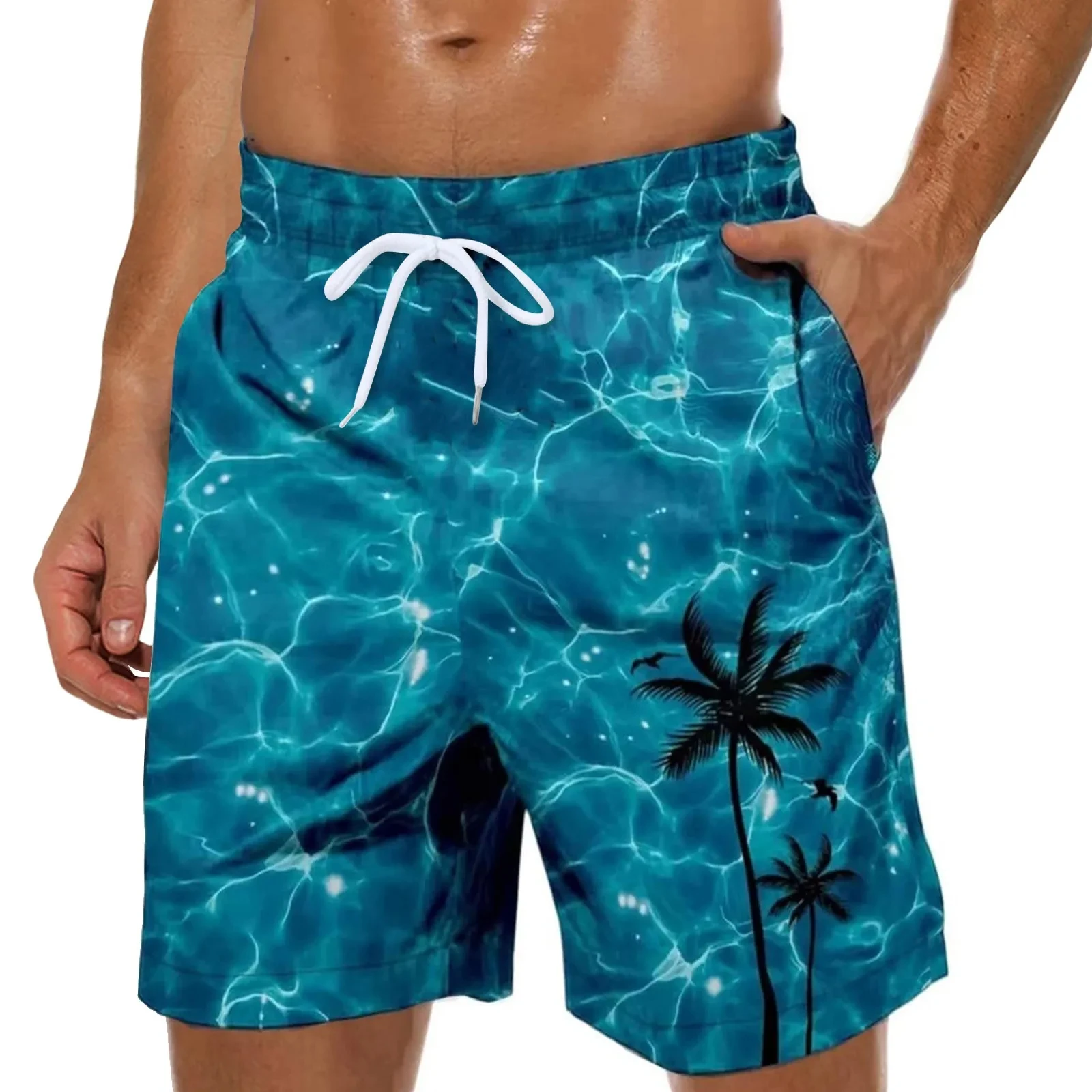 New Summer Boardshorts Men'S Board 3D Printed Beach Men Swimwear Shorts Swimsuit Swim Sports Gym Hawaii Gay Joggers Pants Loose 3
