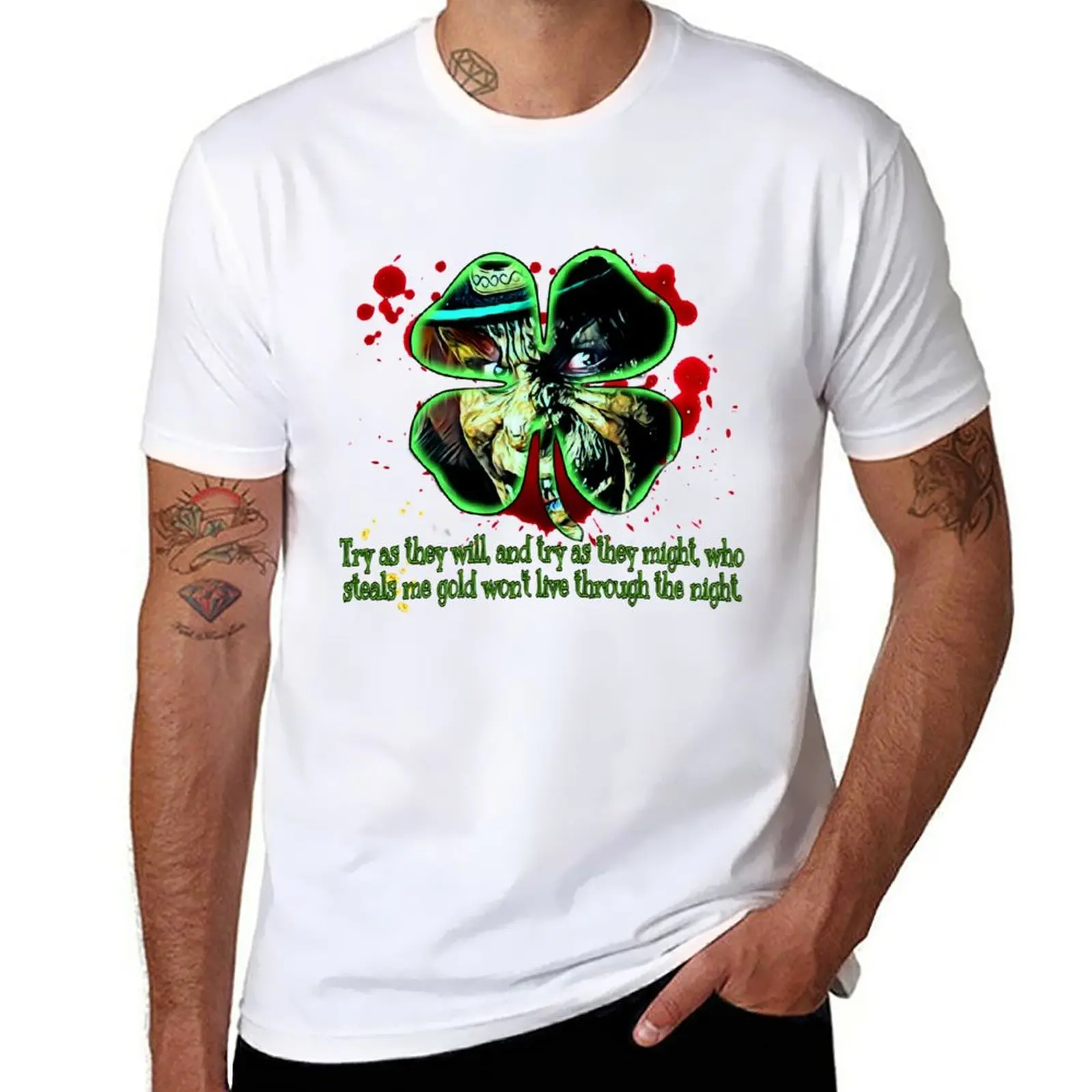 Leprechaun Clover Gifts For You T-Shirt Top T-Shirt Bianche Da Uomo Vintage