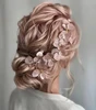 Flower Headband Pearl Crystal Hairband Earrings Elegant Party Tiara Crown Bridal Hair Jewelry Wedding Hair Accessories For Women