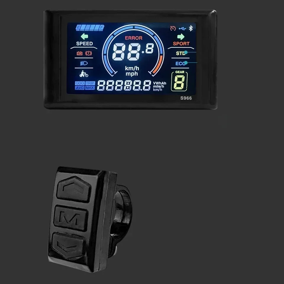 Écran LCD Couleur Pour Trottinette Ou Vélo électrique - Neuf Avec Câbles - Prise SM/WP