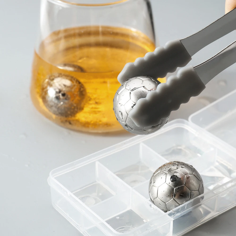 Food Grade Stones For Wine Beer 304Stainless Steel Ice Cubes Reusable Chilling Ice Hockey Home Bar Kitchen Supplies