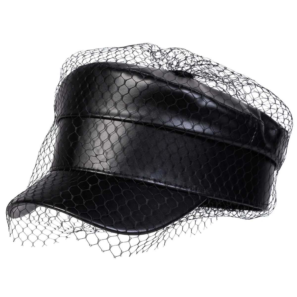Chapeaux militaires unisexes en dentelle et cuir PU, casquettes de Baseball à dessus plat pour femmes, chapeau de protection solaire pour cadets de Sports de plein air