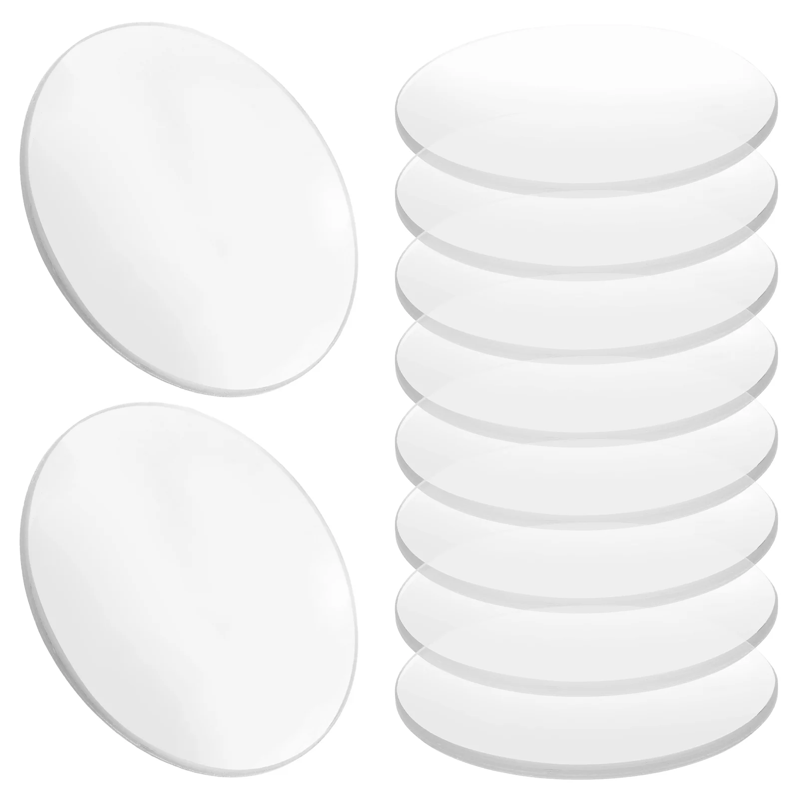 10 Pcs Magnifier Physics Optical Lens Convex Acrylic Replacement Experiment