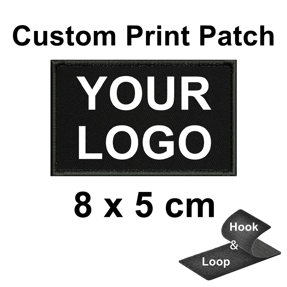 Clothing Patches Custom Brand Logo Name Patches Tactical Stripes Badge Hook Loop Printed Patch For Clothing Bags