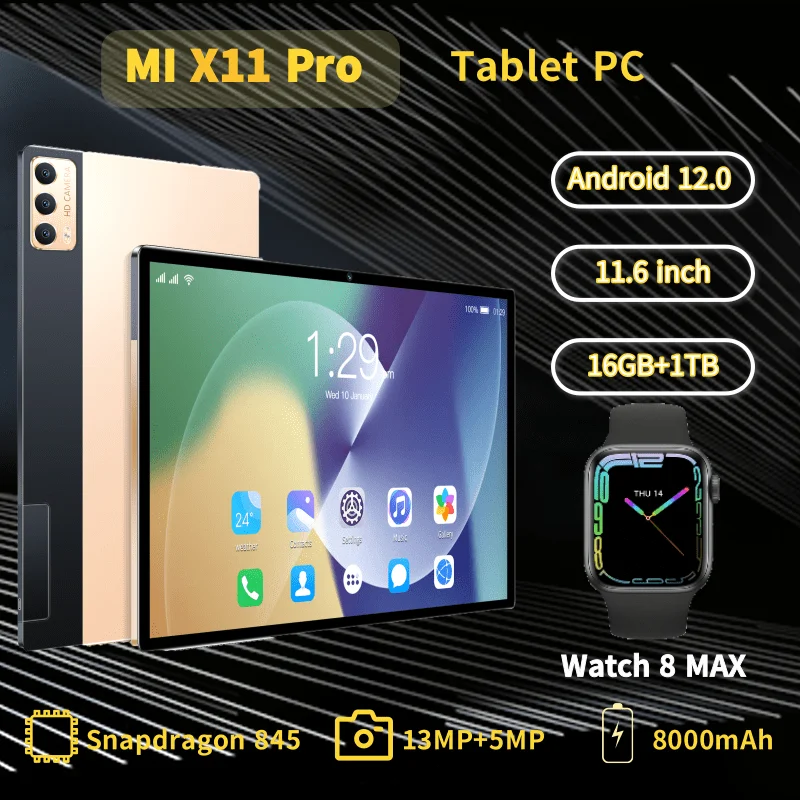 Mi X11 ProTableta Original con Android 2023, 12,0 mAh, 12 pulgadas