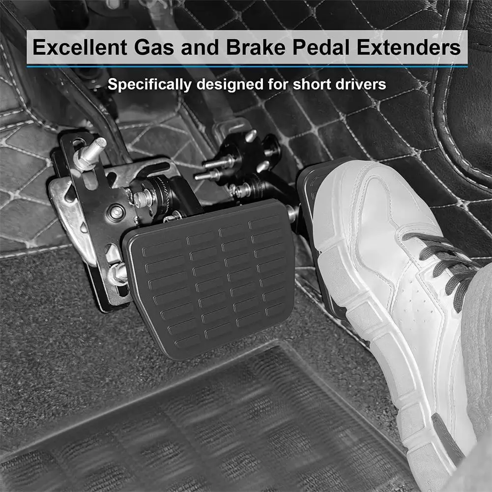 Gas And Brake Pedal Extenders for Short Drivers People Driving Cars Ride On Toys Adjustable Length & Angle Car Accessories Car Pedals