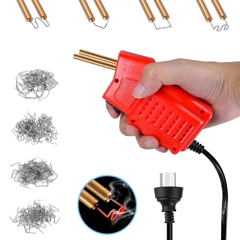 

100W Plastic Welding Machine With 200pcs Welder Stapler Car Bumper Repair Tools 0-100W 0-5V Welding Equipment Parts