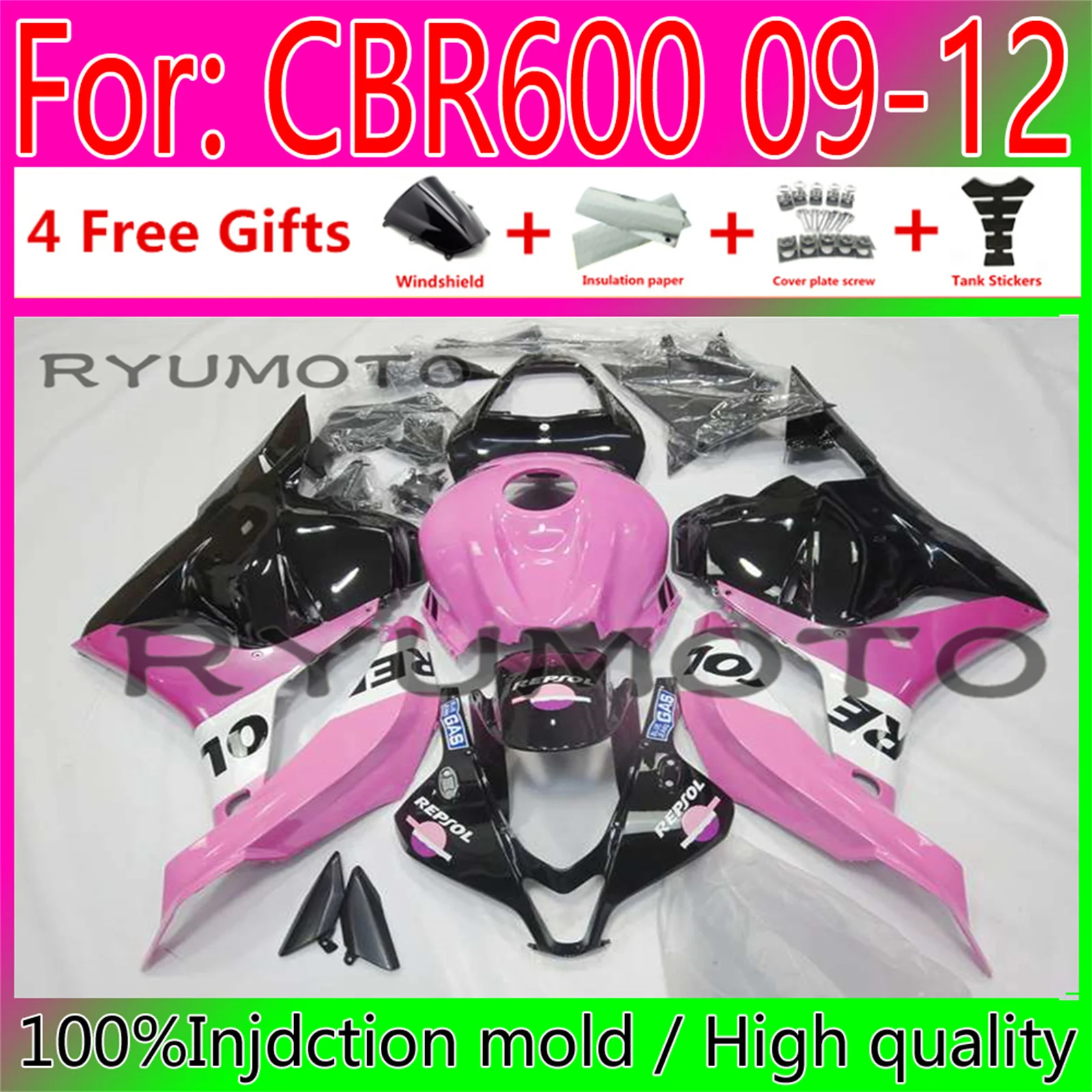 

Новинка Обтекатели для мотоциклов ABS Подходит для HONDA CBR600RR F5 2009 2010 2011 CBR600 RR CBR 600RR 09 10 11 12 обтекатель