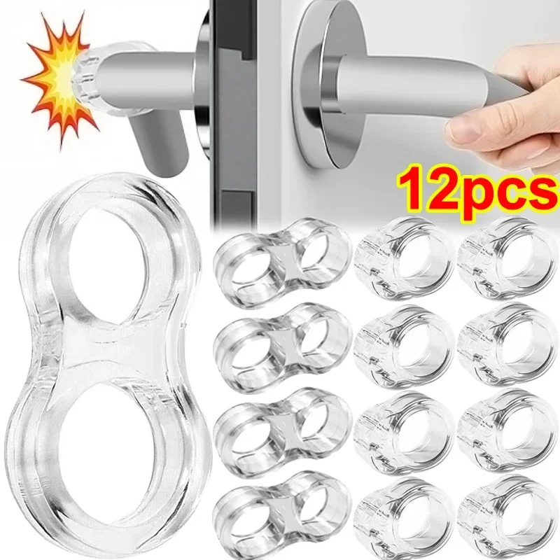 Silicone Door Stopper Wall Protector Door Handle Transparent Bumper Anti Crash Cover Pads Doorknob Protected Shockproof O Rings silicone door stopper door stopper bumpers door stopper
