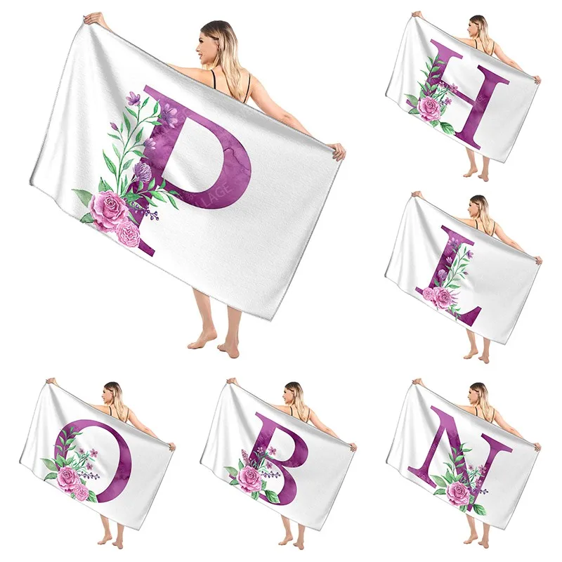Bathroom Bath towel for adults sauna Large beach towel Gym Large hotel woman shower quick drying microfiber simple letter microfiber towel bath towel cotton beach towel