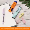 4/6Pc Highlighter Fluorescent Pen Broad Tip Writing Marker Pens for Art Drawing Doodling Marking Office Stationery School Supply 6