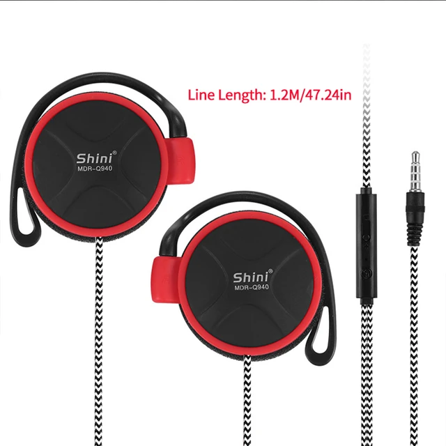 Universal Wired Headphones 3.5mm Stereo Sports Earphone Ear Hook Earphone Sensitive Noise Cancelling For Mp3 Mp4 PC Mobile Phone