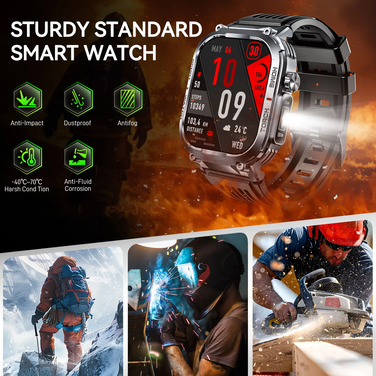 EIGIIS New Smart Watch Men 3ATM Waterproof S320B With