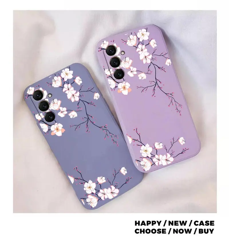 A55 Helle Orchidee Silikon Telefon Fall Für Samsung A50 A55 A52S A72 A34 A22 A51 A54 A23 A91 A32 A31 A53 A33 A70 A24 A71 Abdeckung – Detail 9