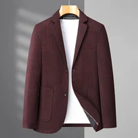 L-8XL Large Size Men's Suit Jacket Spring and Autumn Business Fashion Handsome Plus Fat Plus Loose Fat Man Fat Suit Casual Top 1