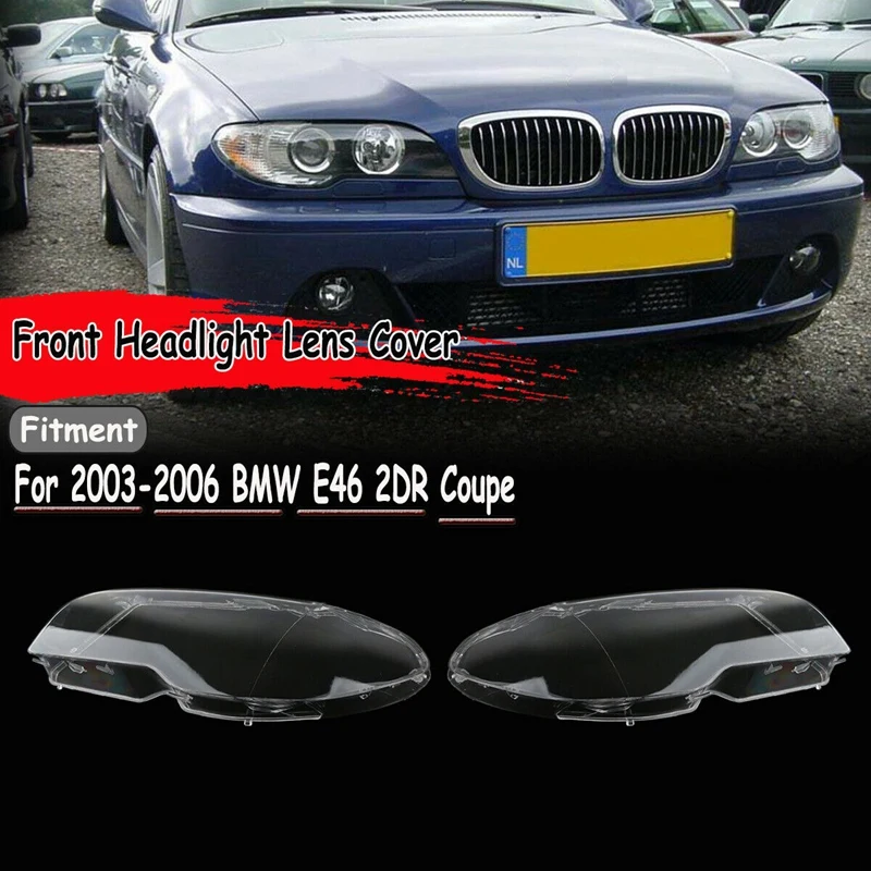 ライトカバーシェルレンズ BMW E463シリーズ316 318 320 325 328 330 2002 2003 2004 ヘッドライトシェル透明カバーランプシェード クリア BMW用ヘッドライトカバー 3シリーズ E46 2003-2006 63127165907