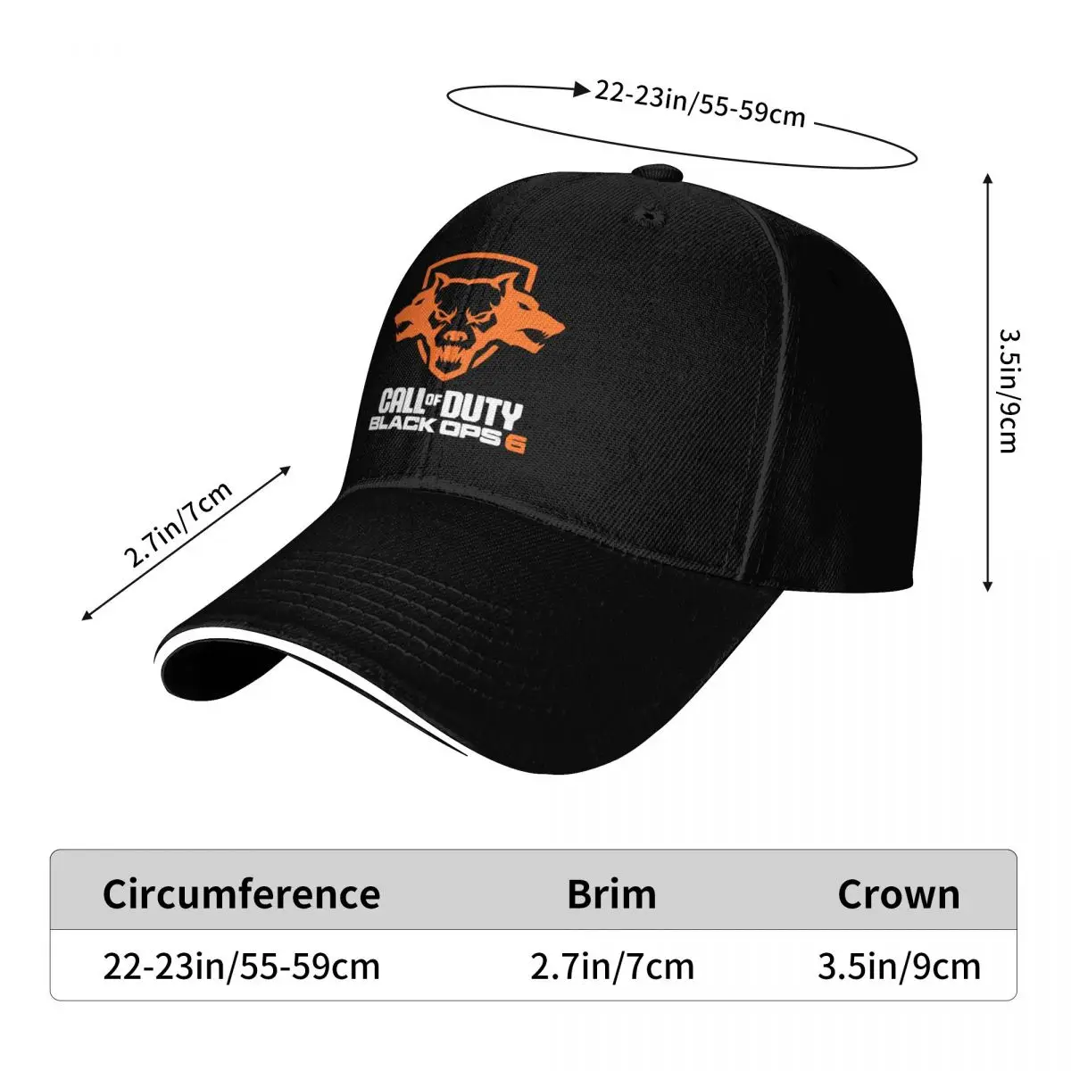 Call Of Duty Black Ops 6 Baseball Caps Sun Caps Unisex Hats 3