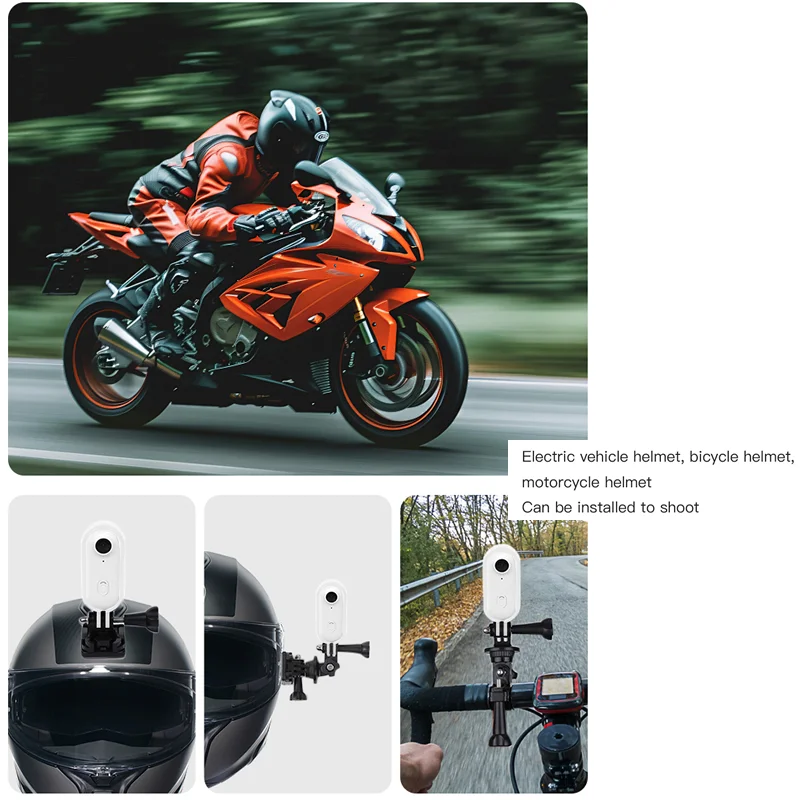 Caméra Action UHD Pro 4K avec carte TF 64Go montrant un skieur effectuant un saut en hors-piste.