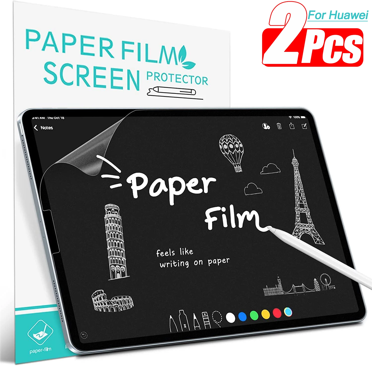 Matte Paper Feel Screen Protector para Huawei Matepad Filme de Desenho de Pintura 10s 10.4 11 se Pro 11 10.8 2023 2023 t5 10.1