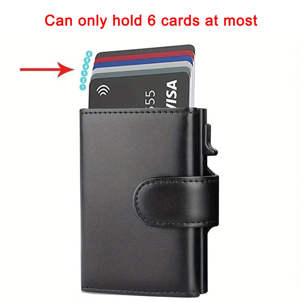 Rfid Genuine Leather Men Wallets Fashion Card Holder Trifold