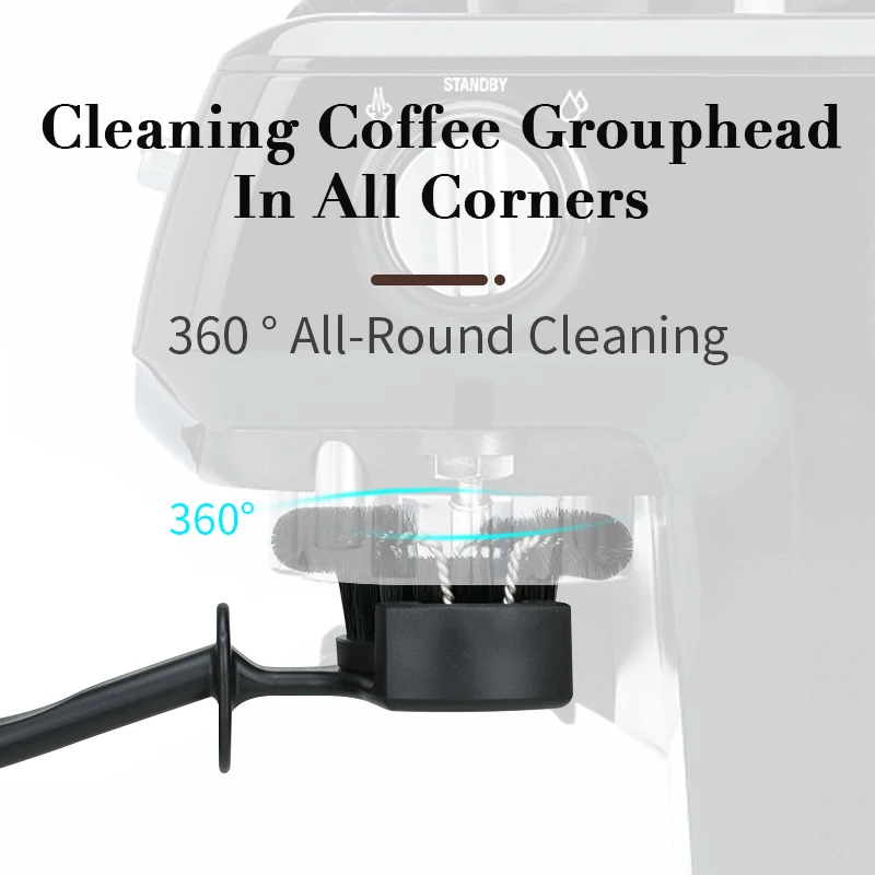 Coffee Cleaning Brush Coffee Machine Cleaner Coffee Cleaning Tool Coffee Machine Brush Cleaner 51mm 58mm Espresso Group Brewing Head Cleaning for DeLonghi Breville Maker Barista Accessories