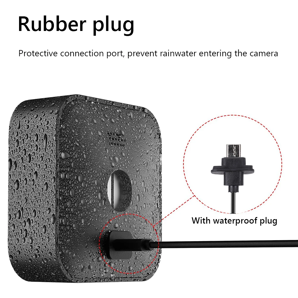 4W 5V Solar Panel Waterproof Solar Plate 360° Adjustable Mount with 4m Charging Cable&Rubber Plug for Blink Outdoor 4 (4th Gen)
