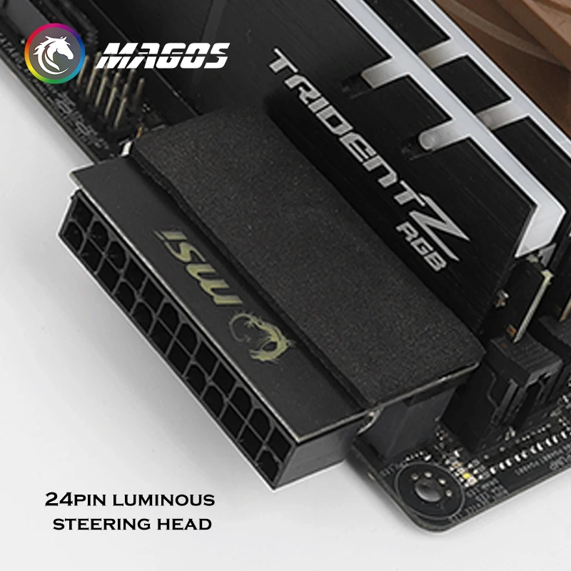 Computador m b Atx Fonte de Alimentação 24pin Conector de 90 Graus Adaptador Direcção Cabeça Faça Você Mesmo Montagem Mod Acessórios Fiação Artefato - Imagem 2