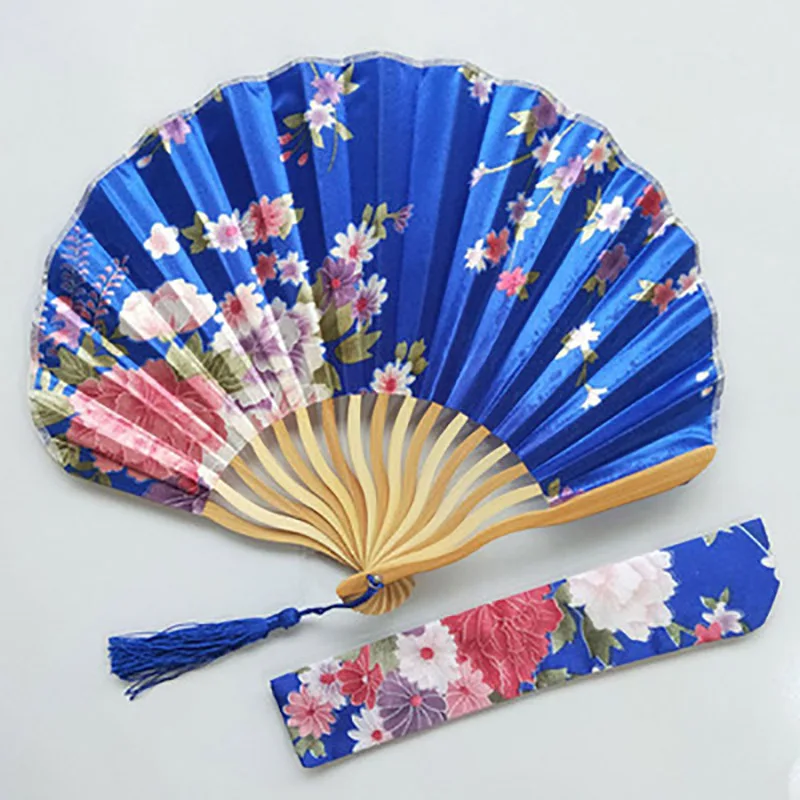 Japanese Style Folding Fan for Women, Craft Hanfu Accessories, Foldable Lady, Photography Props, Home Ornaments, 1Pc