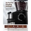Coffee grinder electric adjustable electronic timer, household coffee grinder with chamber cleaning button 4