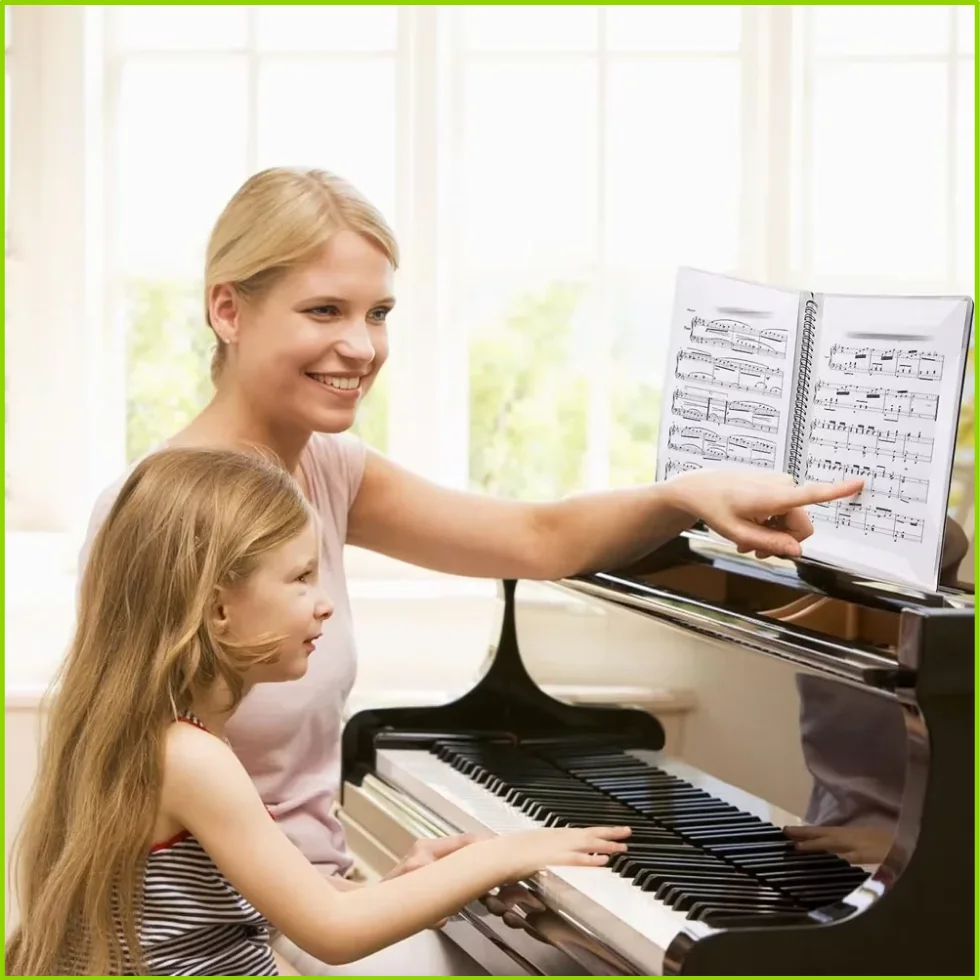 Cartella Flessibile per Spartiti di Pianoforte da 40 Pagine, Formato A4, con Clip per Libri di Musica, Raccoglitore per Fogli di Carta per Pianoforte, per la Pratica - immagine 5
