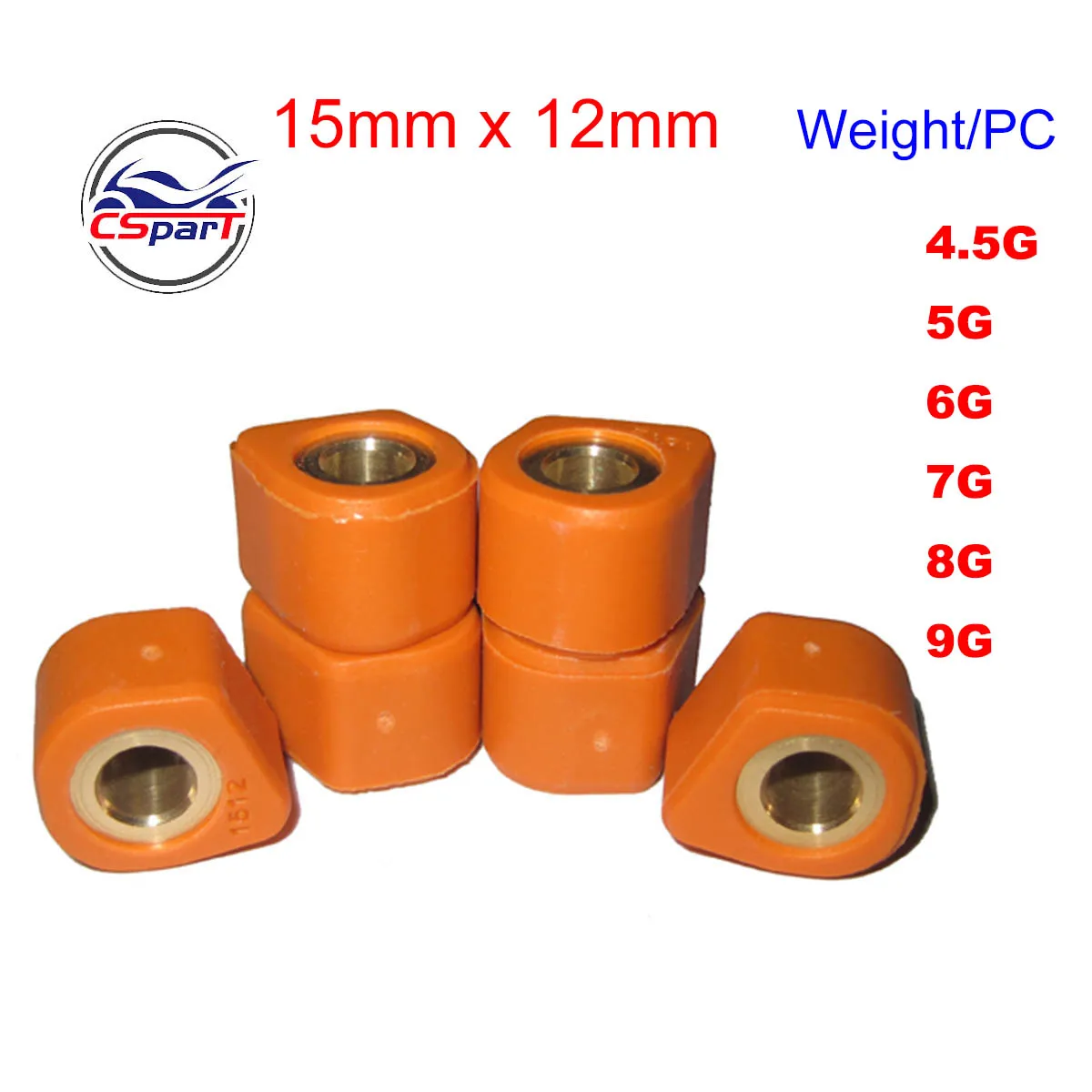 Polygon Variator Roller Slider Weight 15x12 4G-9G Minarelli Jog 50 90 100 VINO50 RS100 Keeway Scooter ATV Go Kart