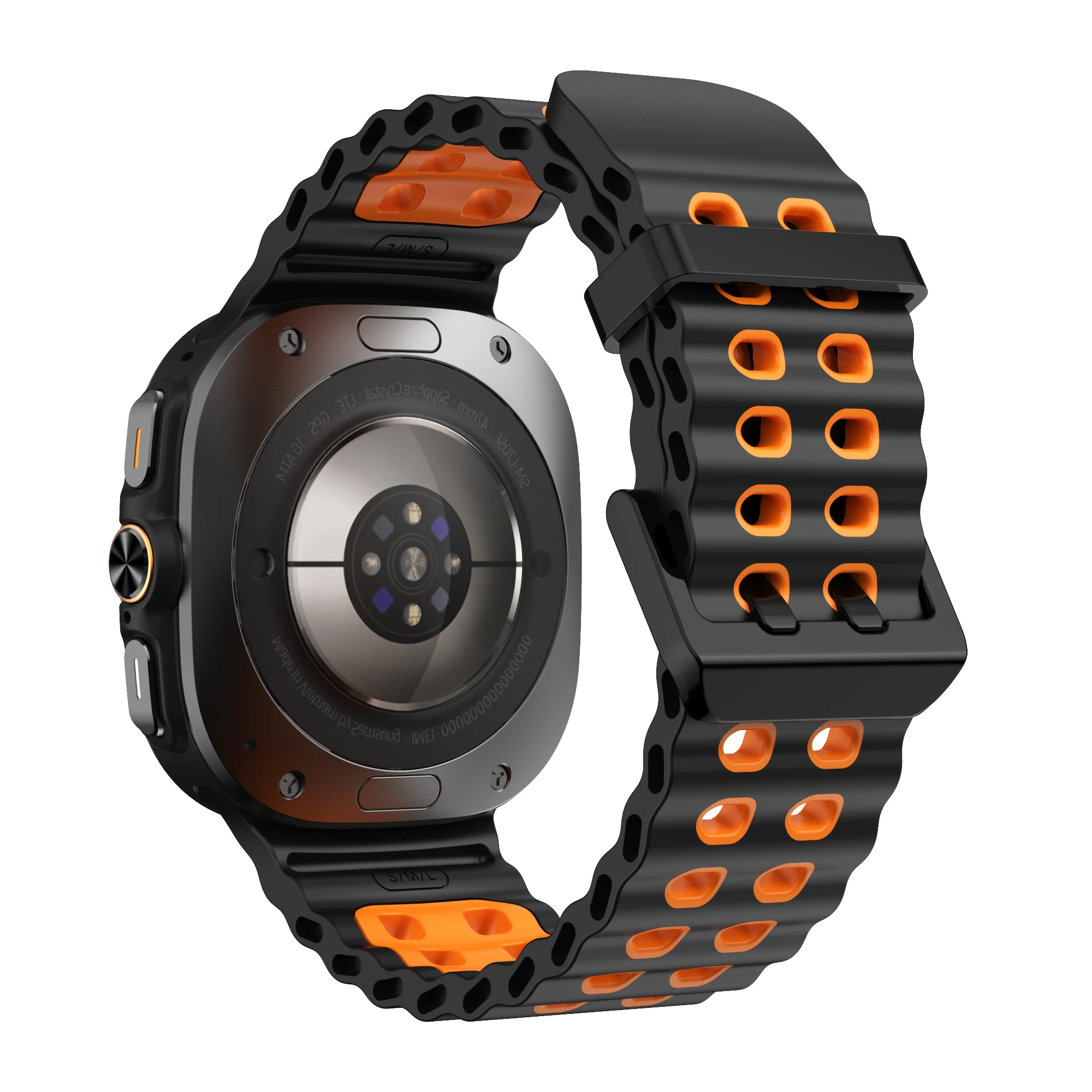 Two-Tone Sports Silicone Watch Band - Ultra Marine Bracelet Strap