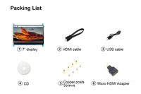 7Inch 1024X600 IPS Touchscreen LCD Display HDMI-compatible Mini PC Secondary Screen Portable Monitor for Rapberry Pi5 4/3B 6