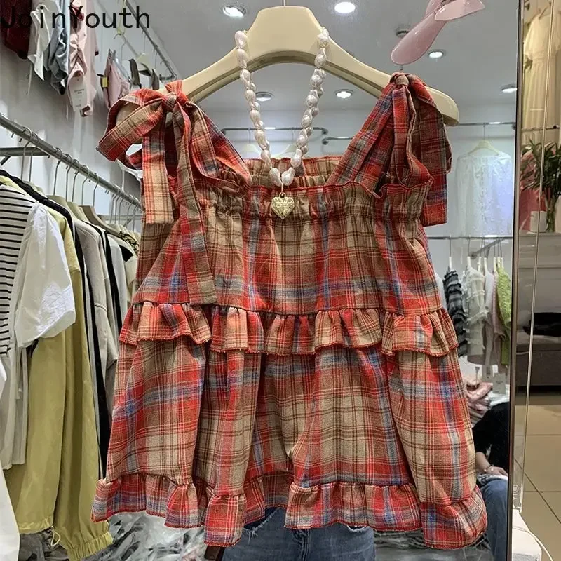 여성용 블라우스 2025 Fashion Ruffles Blusas De Mujer 스퀘어..