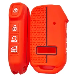 Silicone Car Remote Key Case Cover - Premium Accessory (B Red)