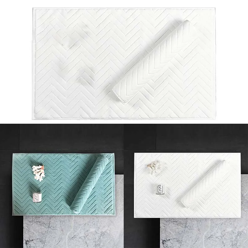 Hotel Floor Towel Spa Club Home Bathroom Cotton 32-strand Jacquard Foot Towel Pad Soft Absorbent Floor Mat Home Decor 40*60cm