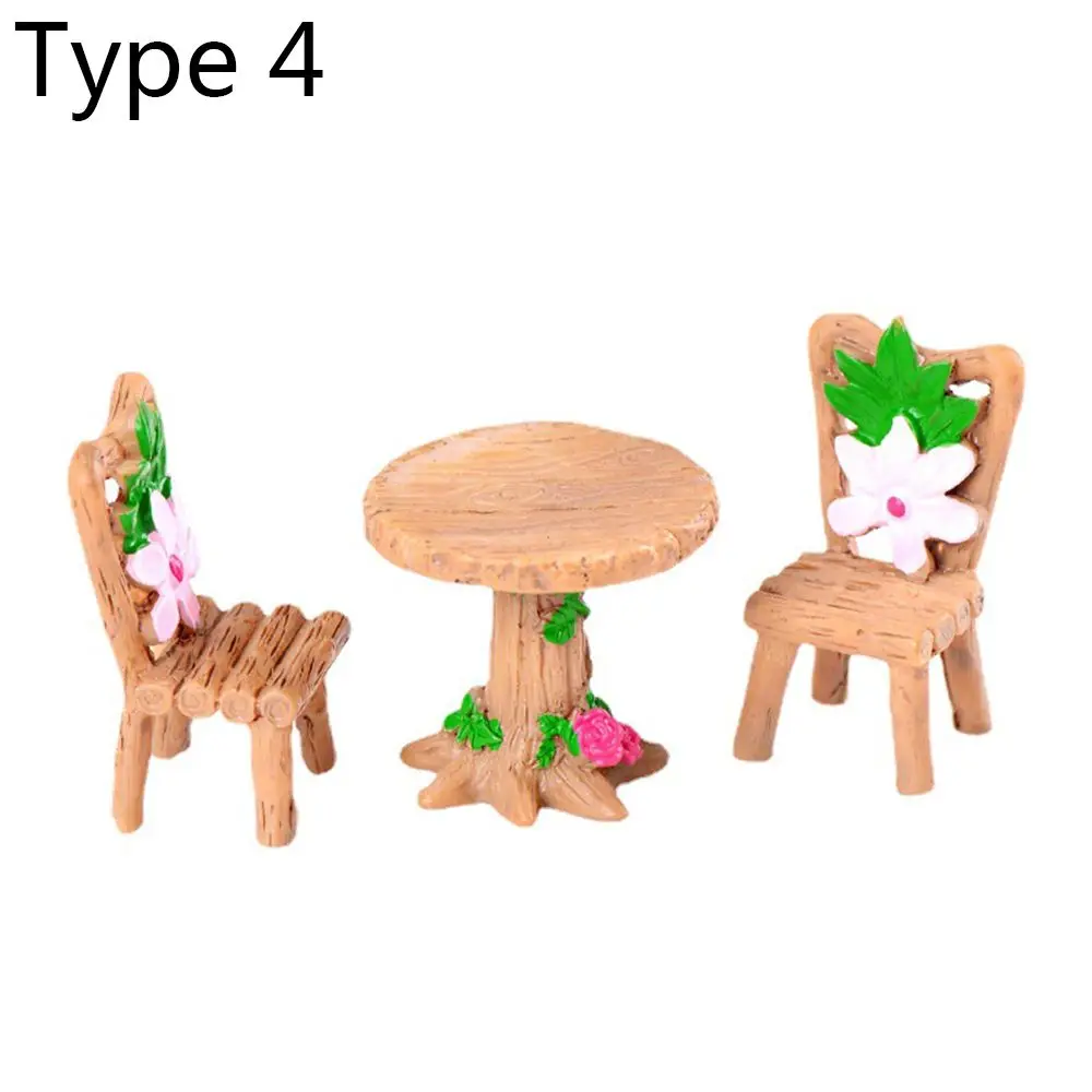 Set Da 11 Mobili In Miniatura Per Giardino Fatato – Tavolo E Sedie In Resina Per Casa Delle Bambole E Terrari - 2