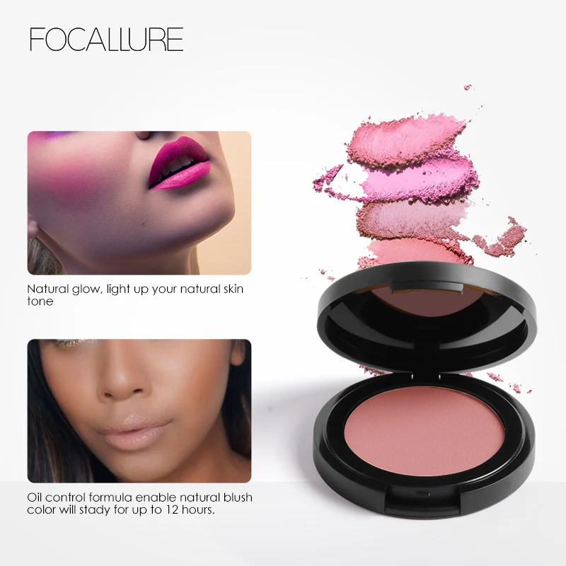 Powder Blusher Blush Powder Blush Plate Facial Blusher FOCALLURE 16 Colors Natural Matte Face Blusher Nourishing Facial Cheek Contour Peach Blush Palette Women Powder Makeup Cosmetics