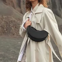 2025 new Hand Bags Women's  Genuine Leather Underarm Bag Adjustable Strap Shoulder Bag Saddle Bag 1
