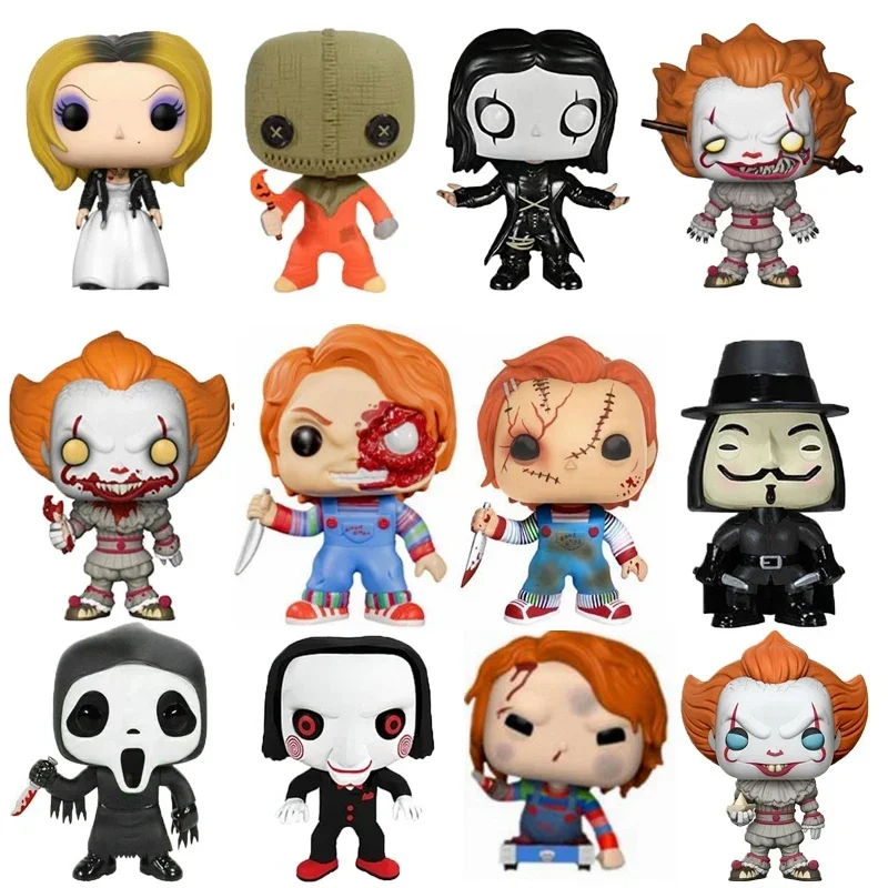 Funko Pop Face 51 # Freddy Funko Se Pennywise 472 # V Per Vendetta 10 # Chucky 798 #658 # Billy 52 # Action Figure Toys