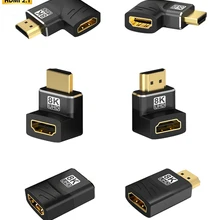 TV 노트북용 HDMI 호환 케이블 커넥터, HDMI 어댑터, 90 270 도 직각, HDMI 2.1, 8K 60Hz 수-암 변환기