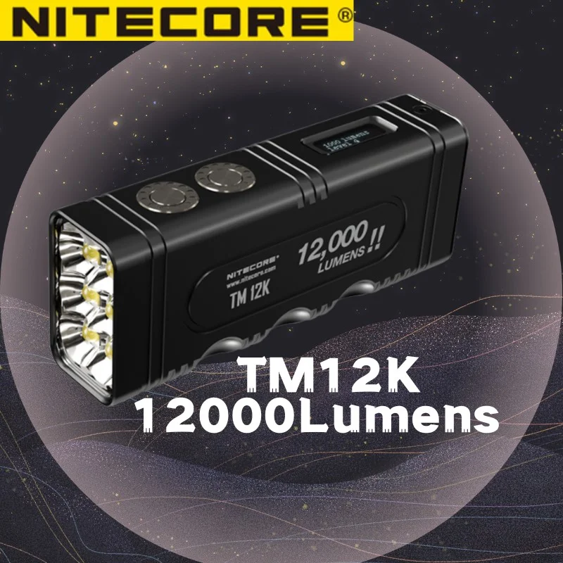 Nitecore USB-C 충전식 손전등, TM12K, 12000 루멘