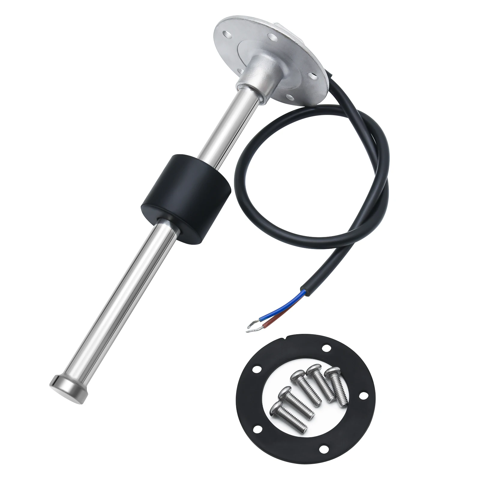 Indicatore Livello Acqua 52mm Con Sensore 0-190 Ohm E Retroilluminazione Rossa Per Auto, Camper E Barca (lunghezza 275mm)